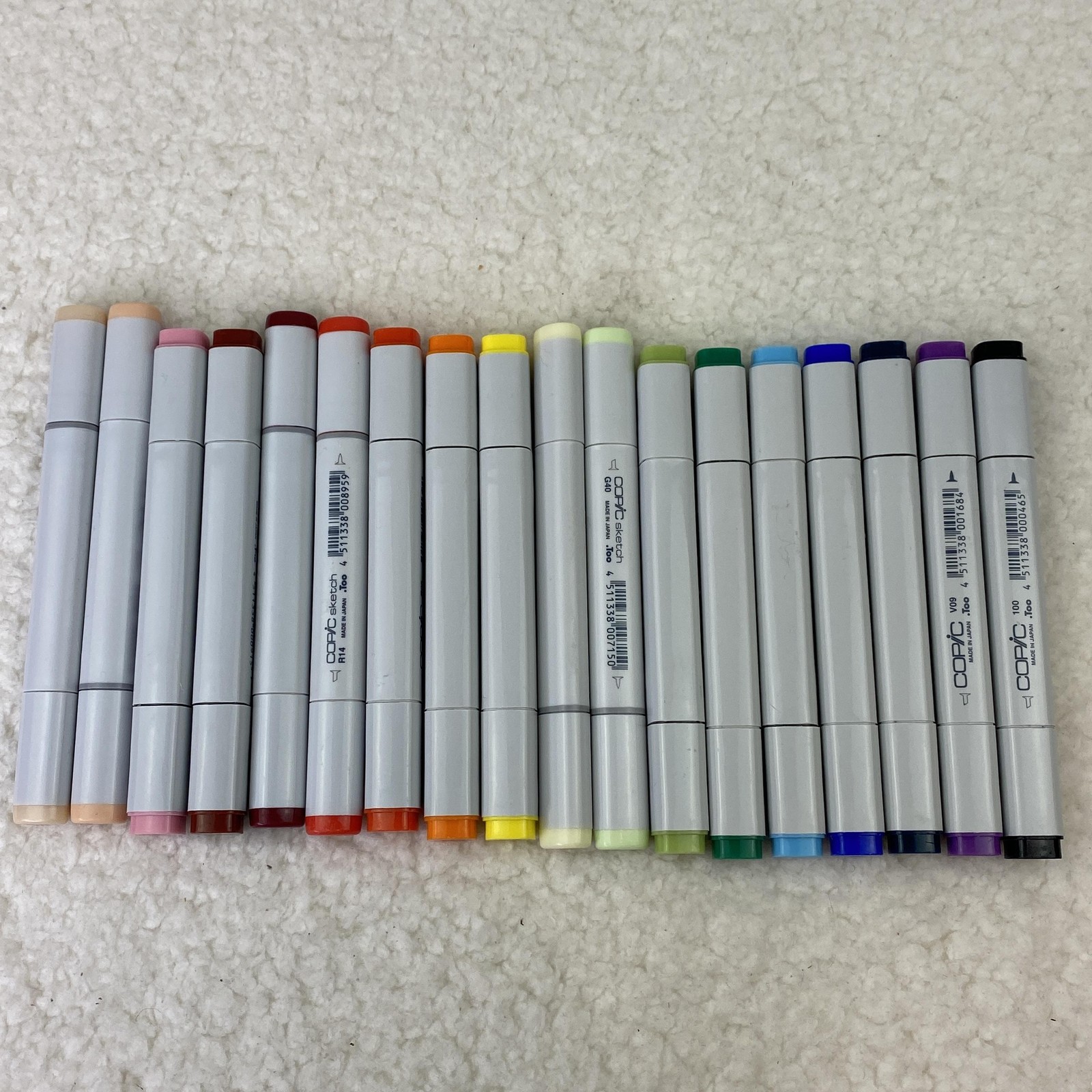 Copic Sketch Markers Multicolor Japan Set Of 18 Dual-Tip Alcohol Art Pens