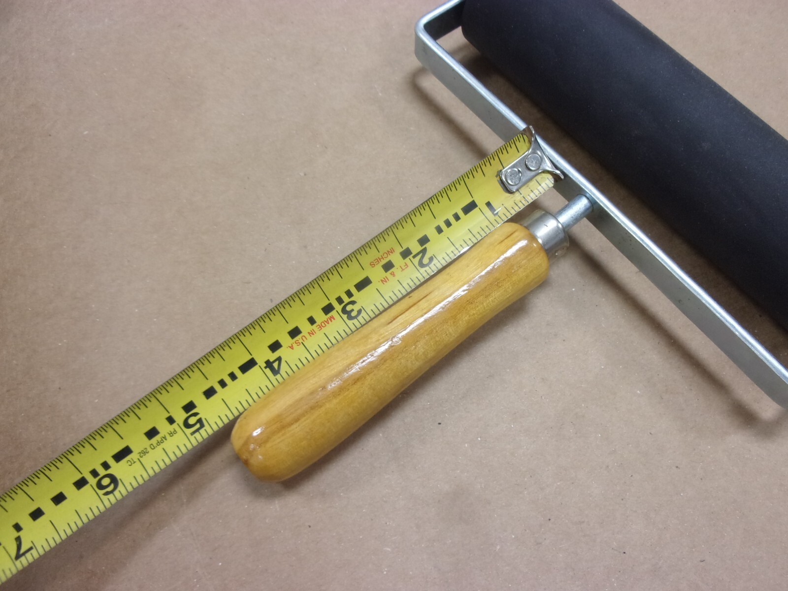 RollRite 6″ Soft Rubber Brayer Hand Roller Inking Block Art Printing Ink Vtg Old