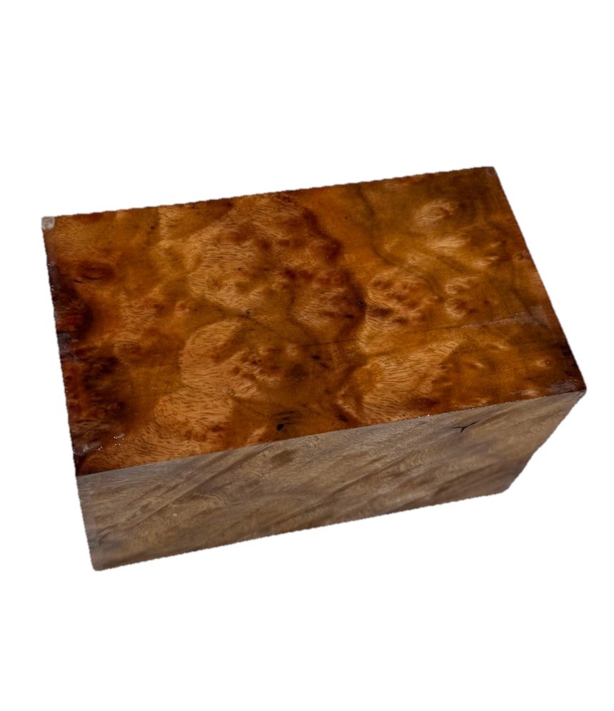 Camphor Burl Wood turning blank / Block 3-7/16″ x 3-7/16″ x 6” (g18) Dried