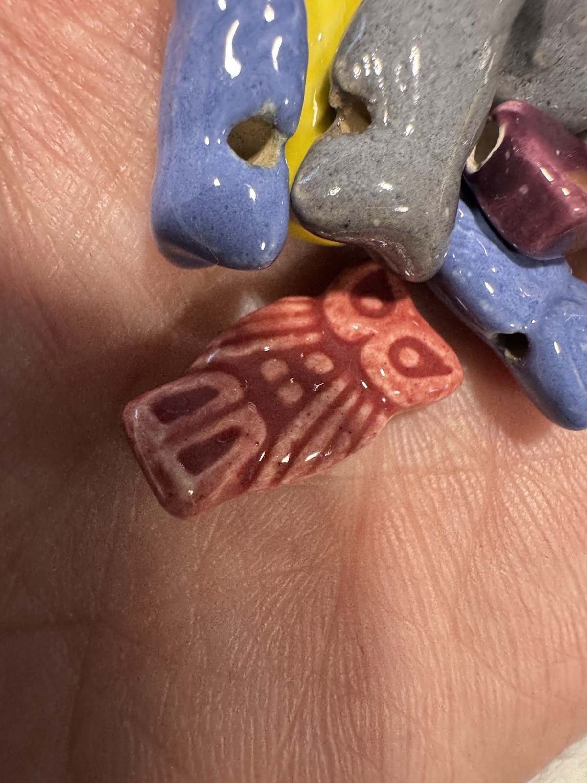 Ceramic Multicolor Owl & Heart Glossy Beads for Jewelry Making, 1.9mm or Less