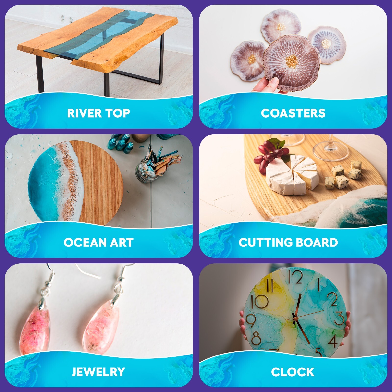 Crystal Clear Epoxy Resin Kit – 32 Oz (with Tools)
