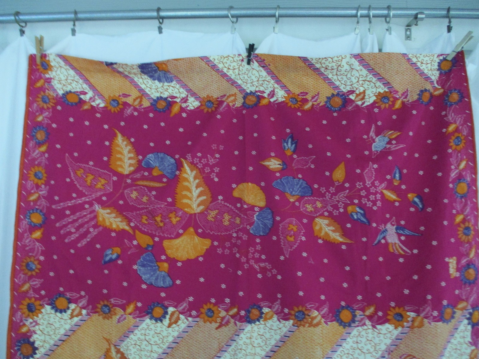 Pokok-Kelapa Indonesian Batik Sarong Fabric Cotton Tablecloth 40″ by 60″