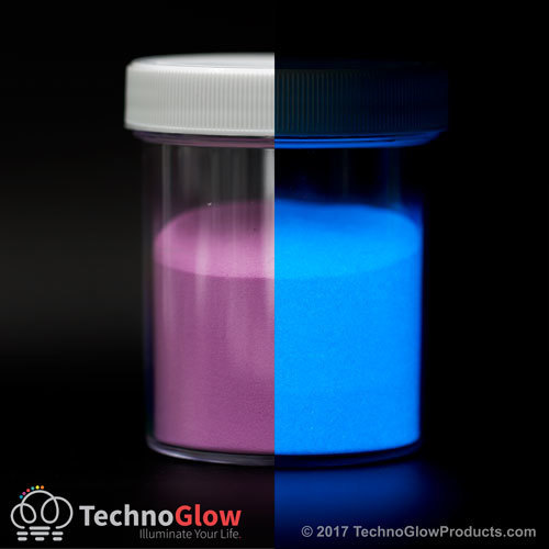 Glow in the Dark Powder, Fluorescent PURPLE to BLUE – UV Reactive Glow Pigment