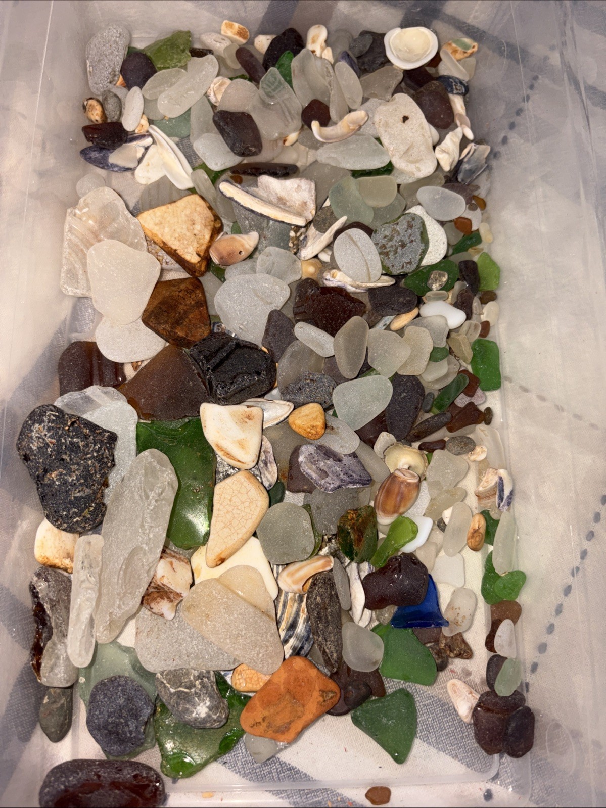 Genuine Surf Tumbled Beach Sea Glass Handpicked Multi-colors Sizes Shapes Lot