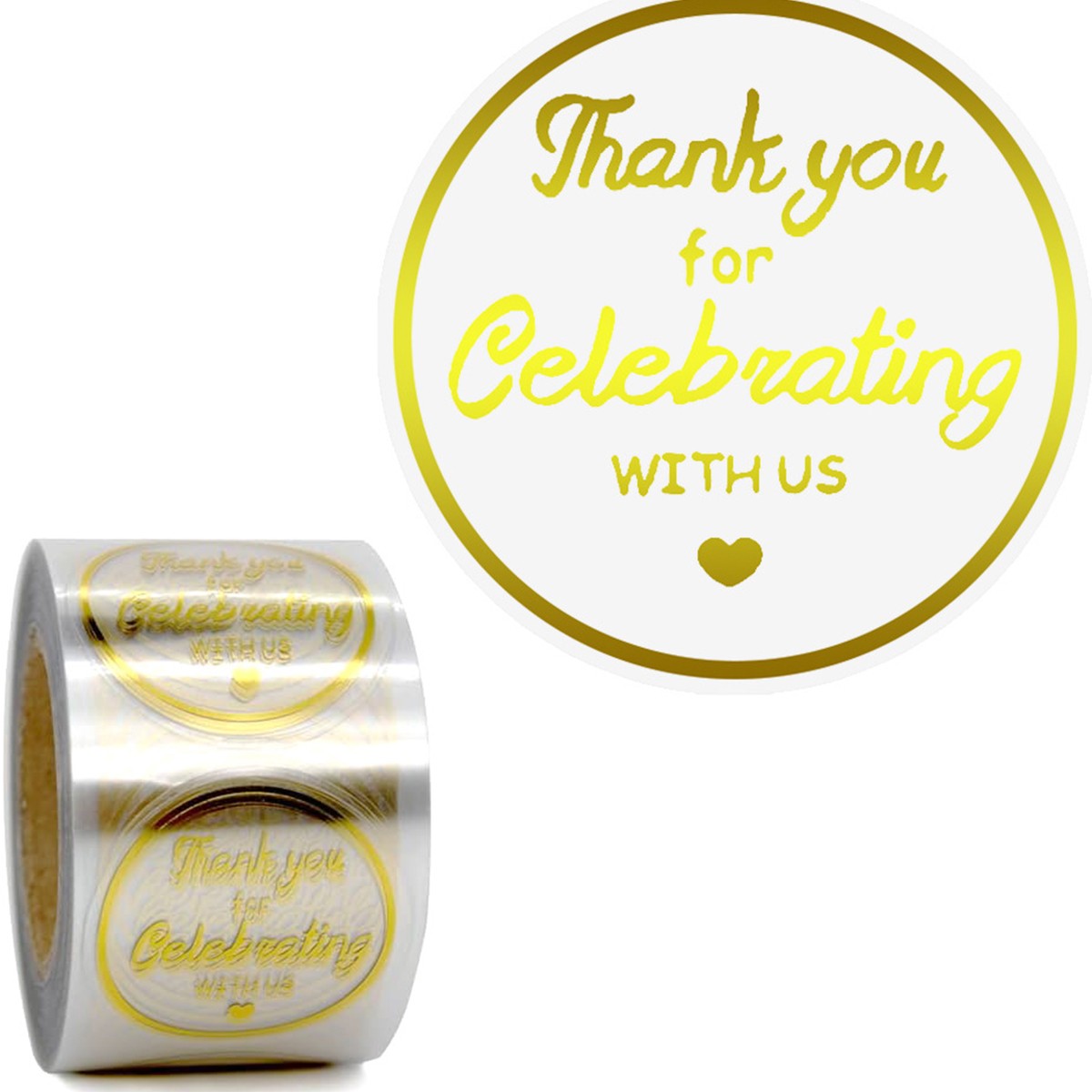 500x 1.0/1.5” Thank You Stickers Thank You For Supporting Small Business Labels