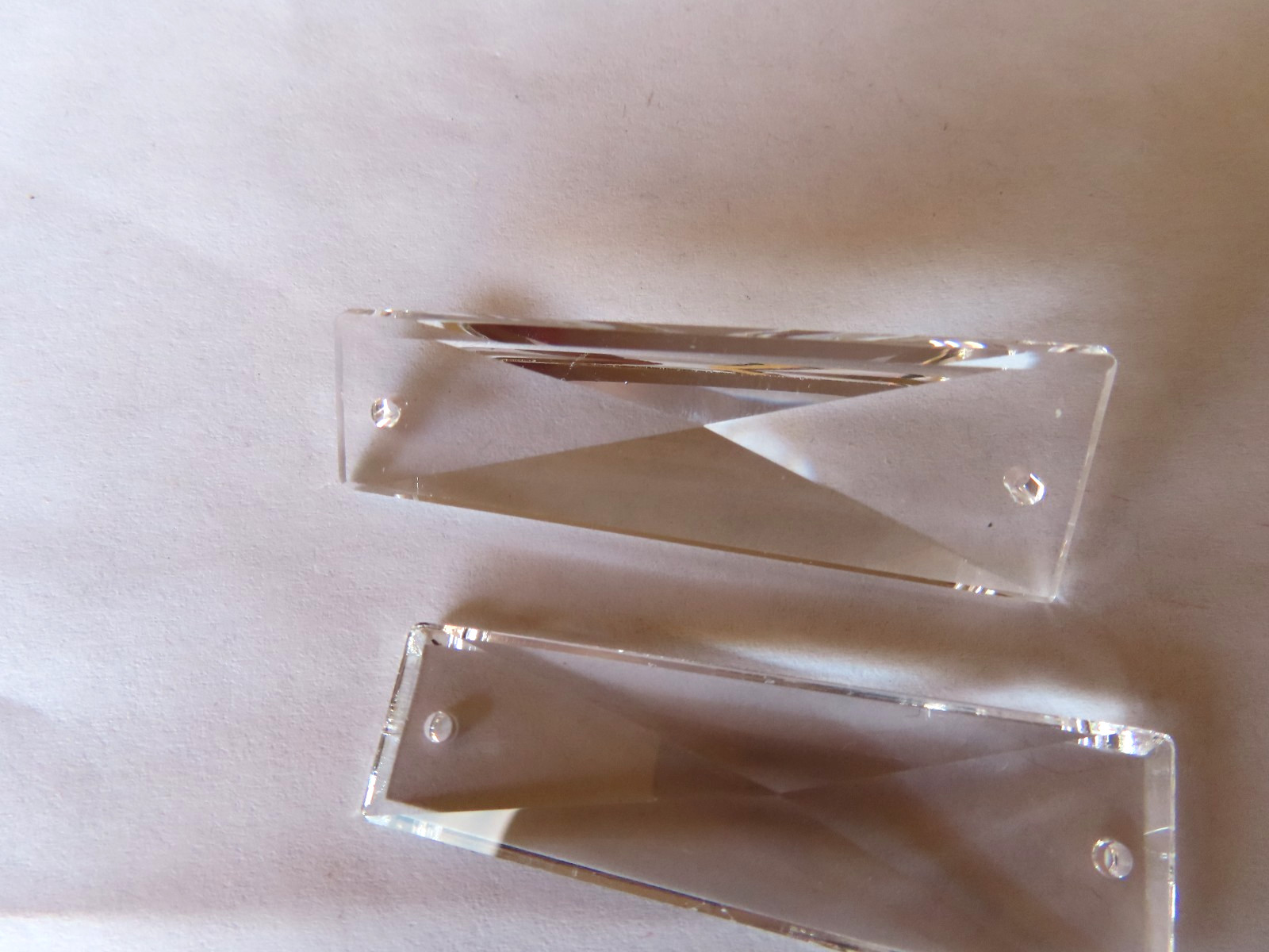 1 Swarovski Spectra Crystal 52x18mm 2 hole Tapered Baguette