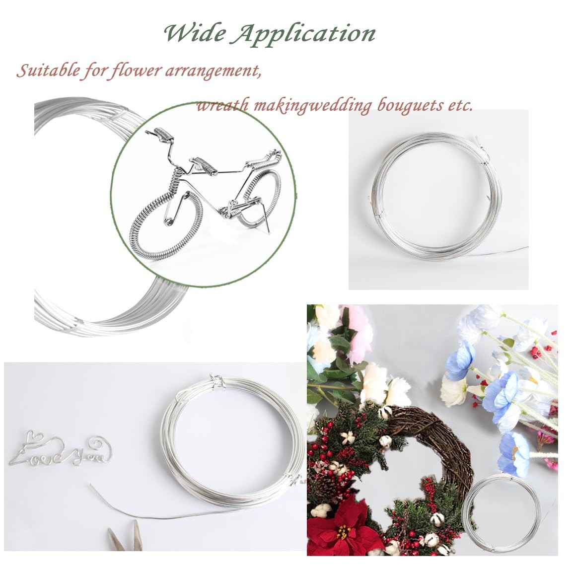 Aluminum Wire, 1 Roll 1mm 18 Gauge, 32.8 Feet Silver Armature Wire for