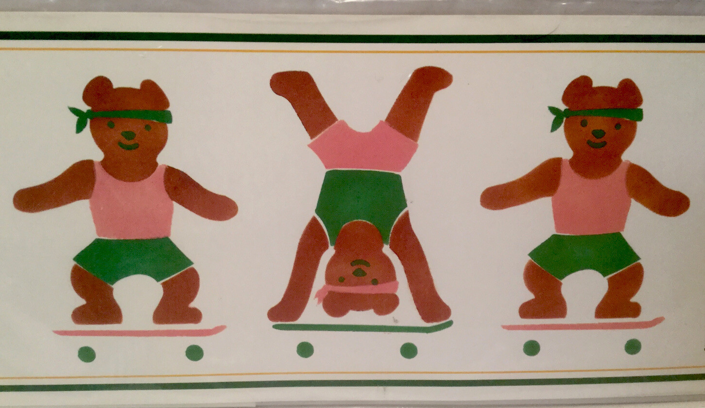 Stencil Roller Bears Skateboarding 90’s Bears NOS Stencil From Ease Headband