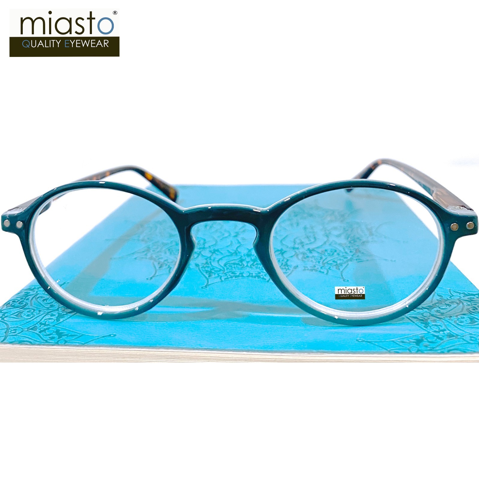 NWT$39.99 MIASTO RETRO ROUND KEYHOLE PREPPY READER VINTAGE READING SPECS GLASSES