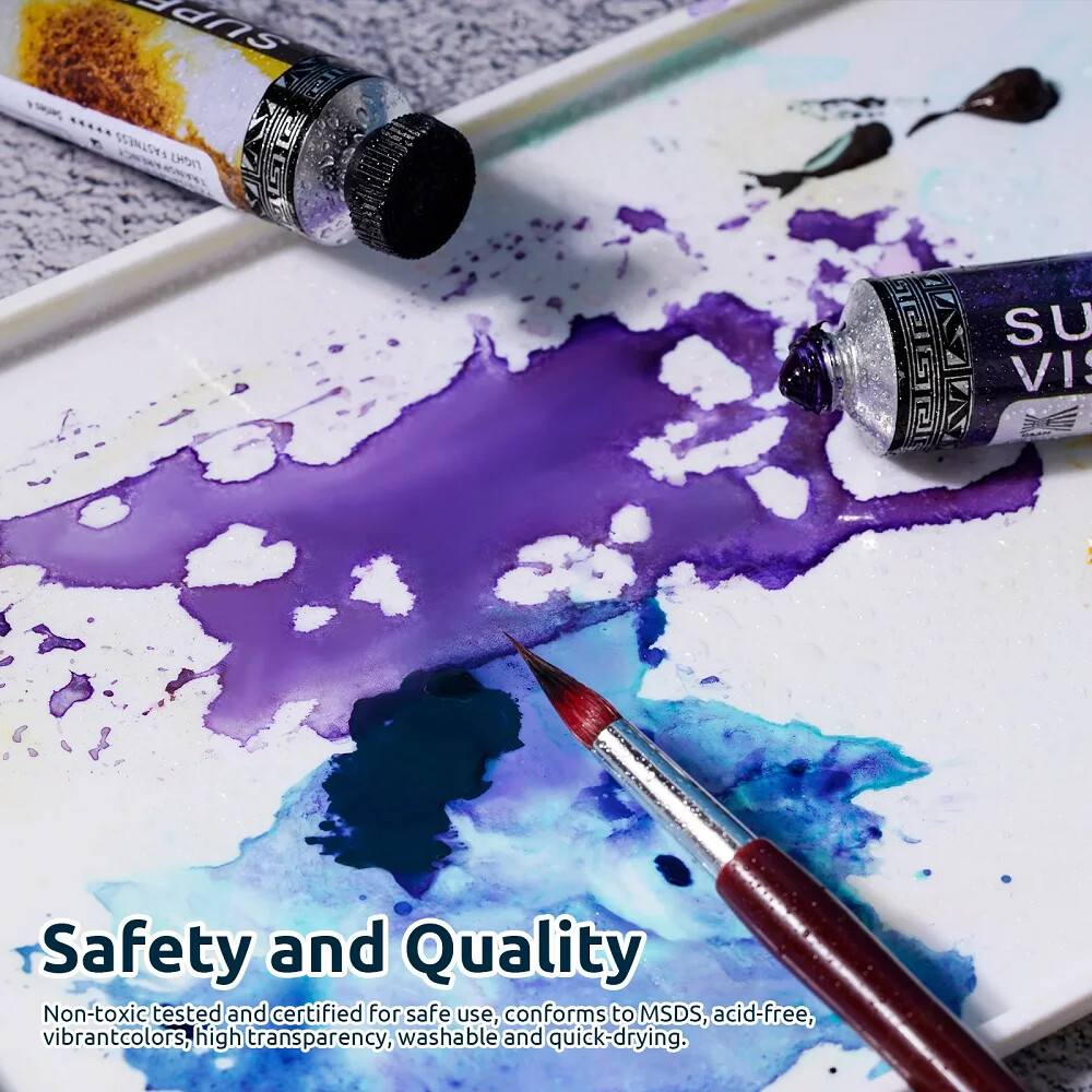 Super Vision Layered Watercolor Pigment Master-level WaterColor Paint 15ml Tubes