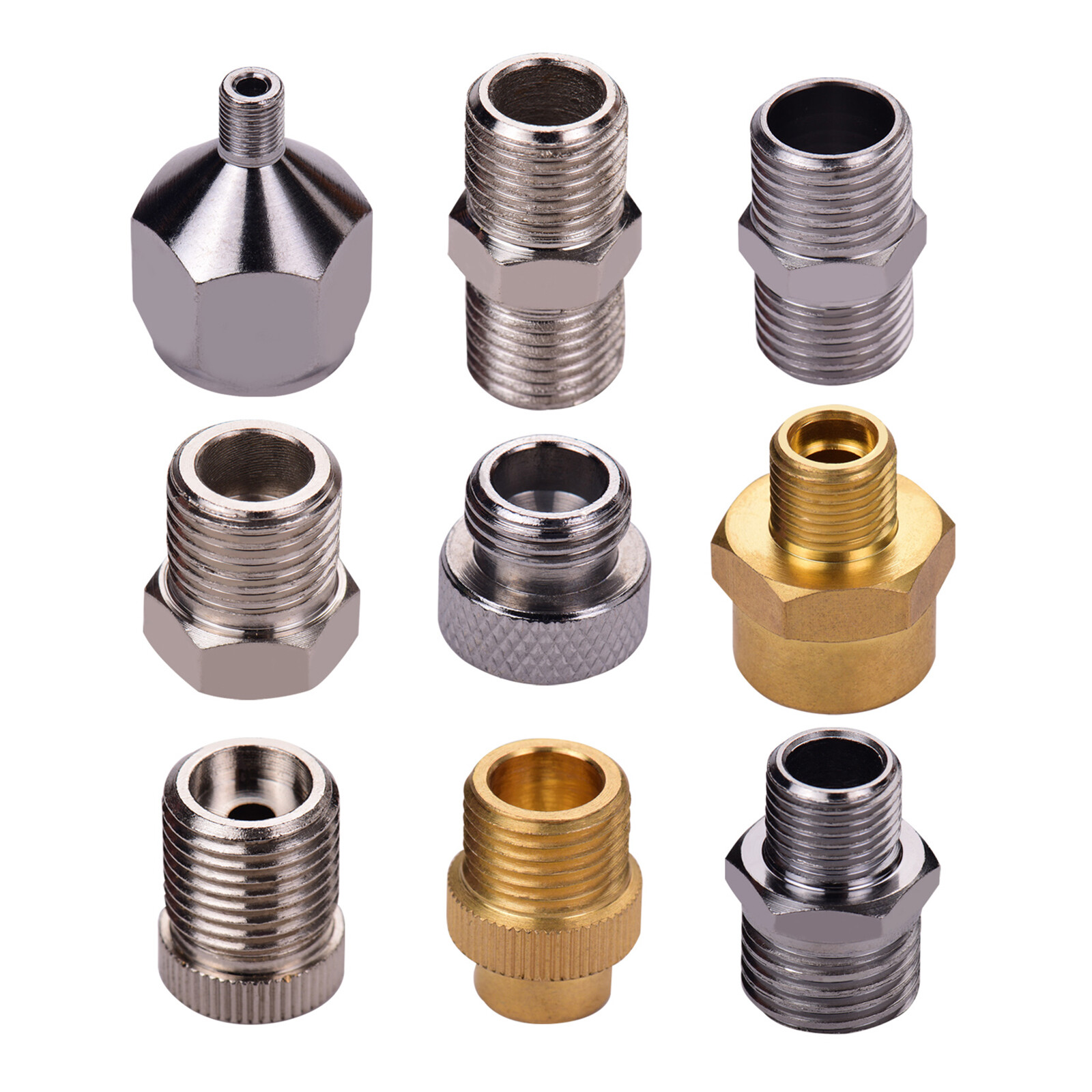 9pcs Airbrush Adapter Kit Fitting Connector Set For Badger Paasche Airbrush Hose