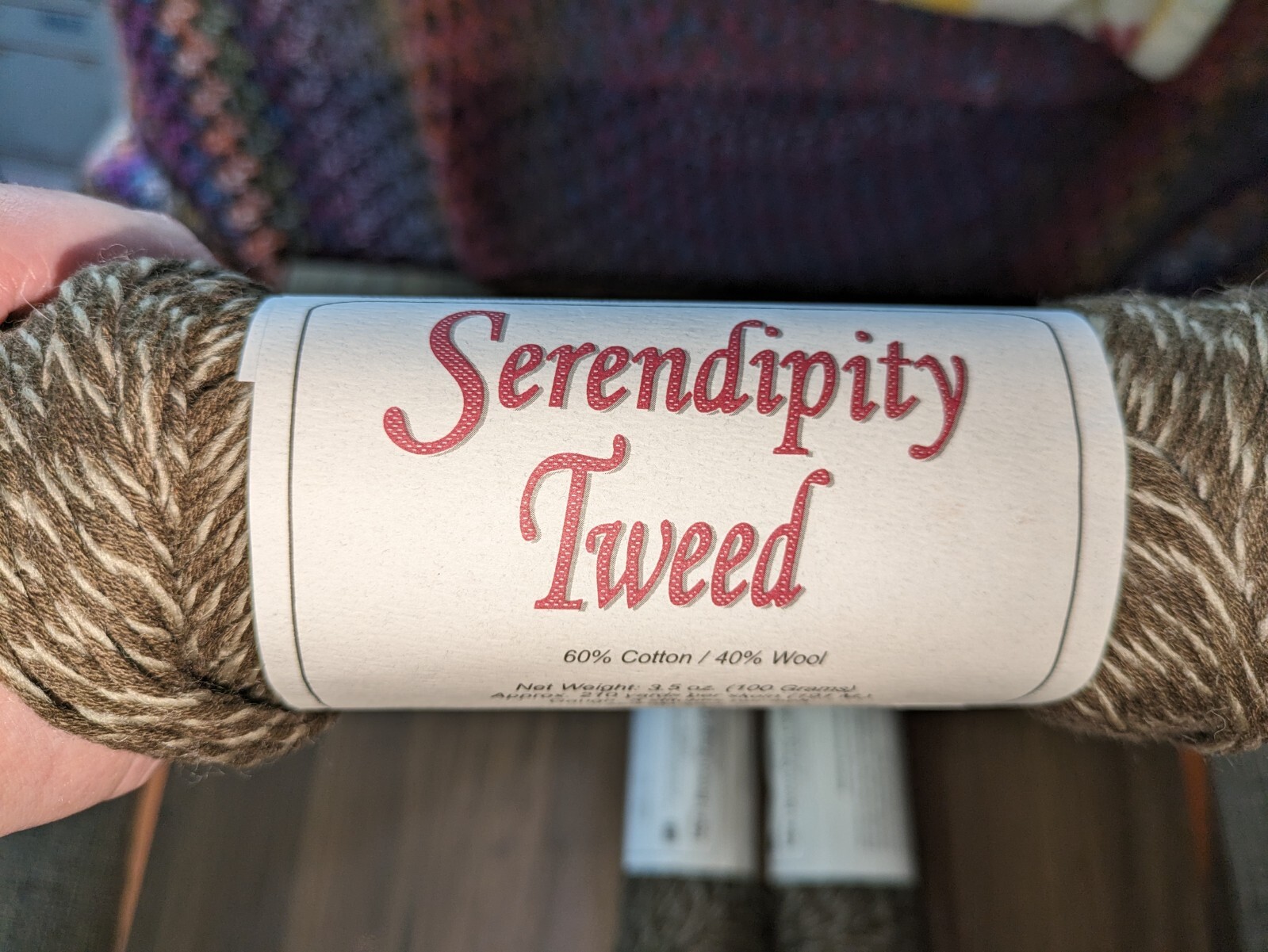Serendipity Tweed Oregano Leaves Wool Blend 3 Skeins 100g 210yds