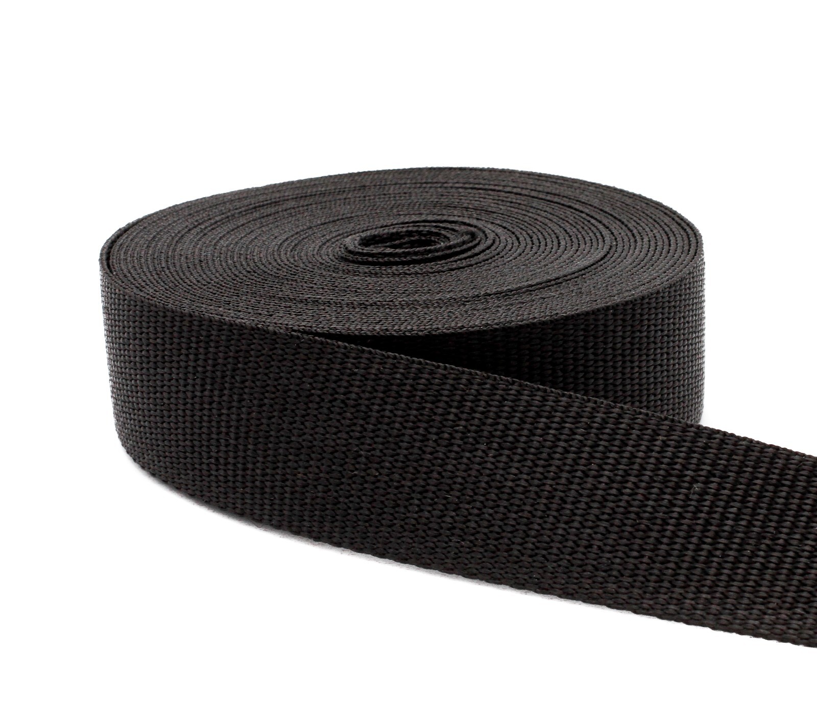 Black Polypropylene Light Weight Webbing 1/2, 3/4, 1, 1.5, 2, 3, 4 Inch Width