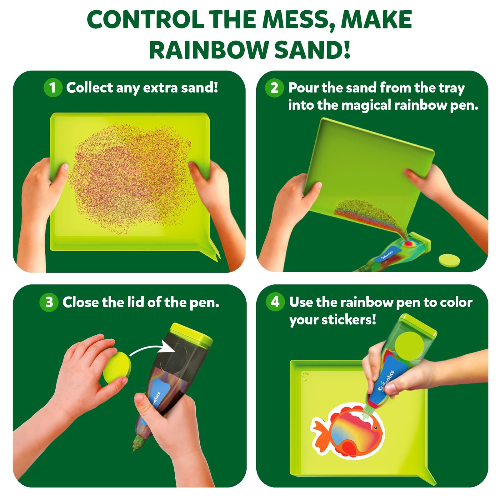 Sand Art Activity – Mess-Controlled DIY Animal Craft Kit with 50+ Colorful St…