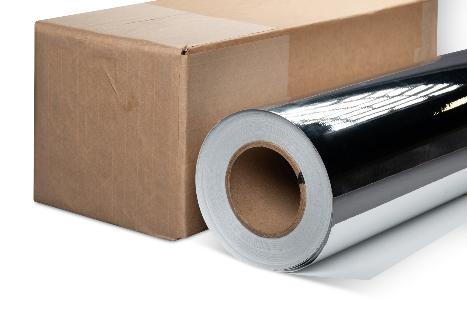 Silver Gloss Metallic Chrome Print-Treated Perm Self-Adhesive Polyester Film S2
