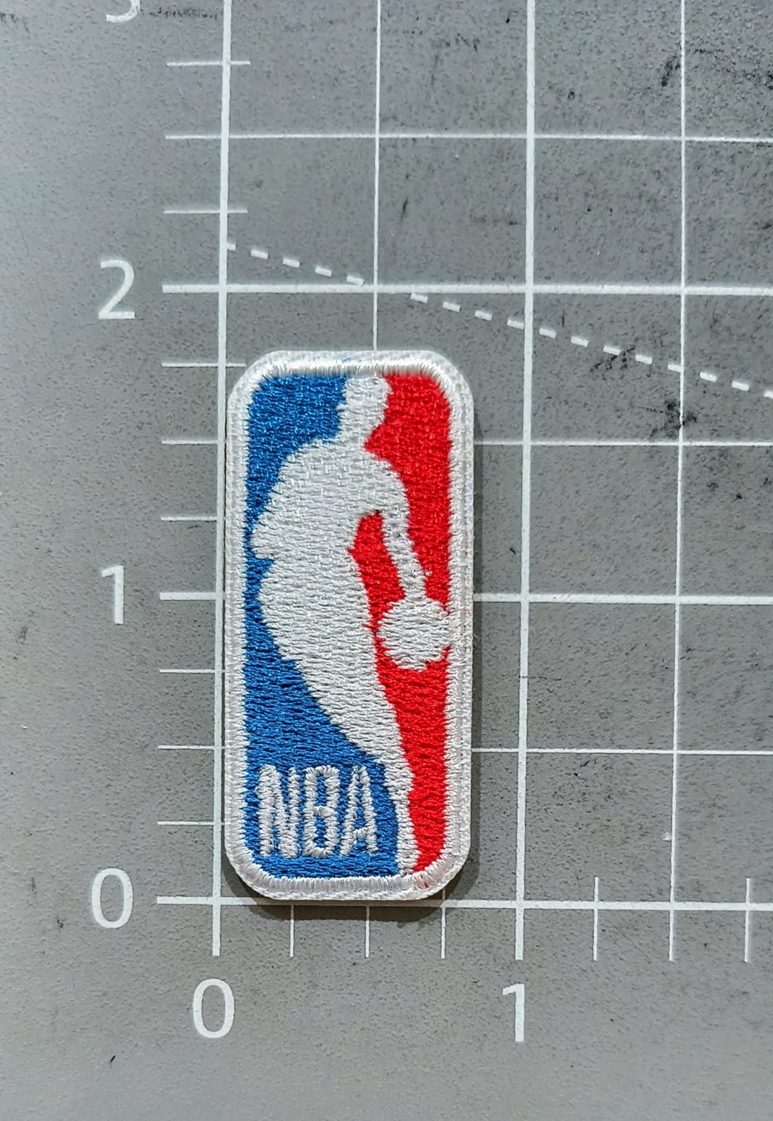 NBA Logo Patch Basketball Jerry West Embroidered Iron On Patch 1.75 x 0.75″