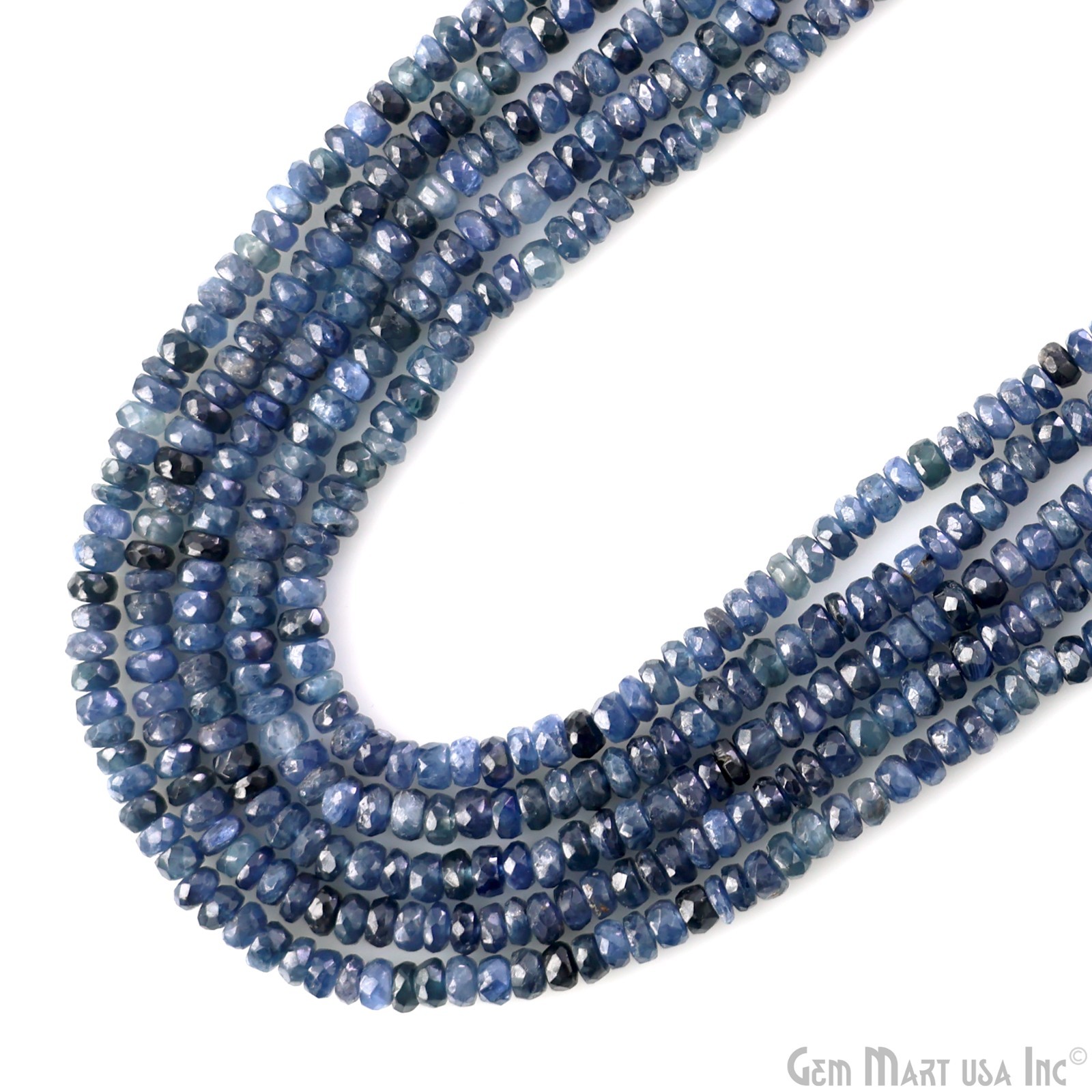 Natural Rondelle Beads, 100% Natural Gem Strand, Faceted, 3-4mm, 12 Inch