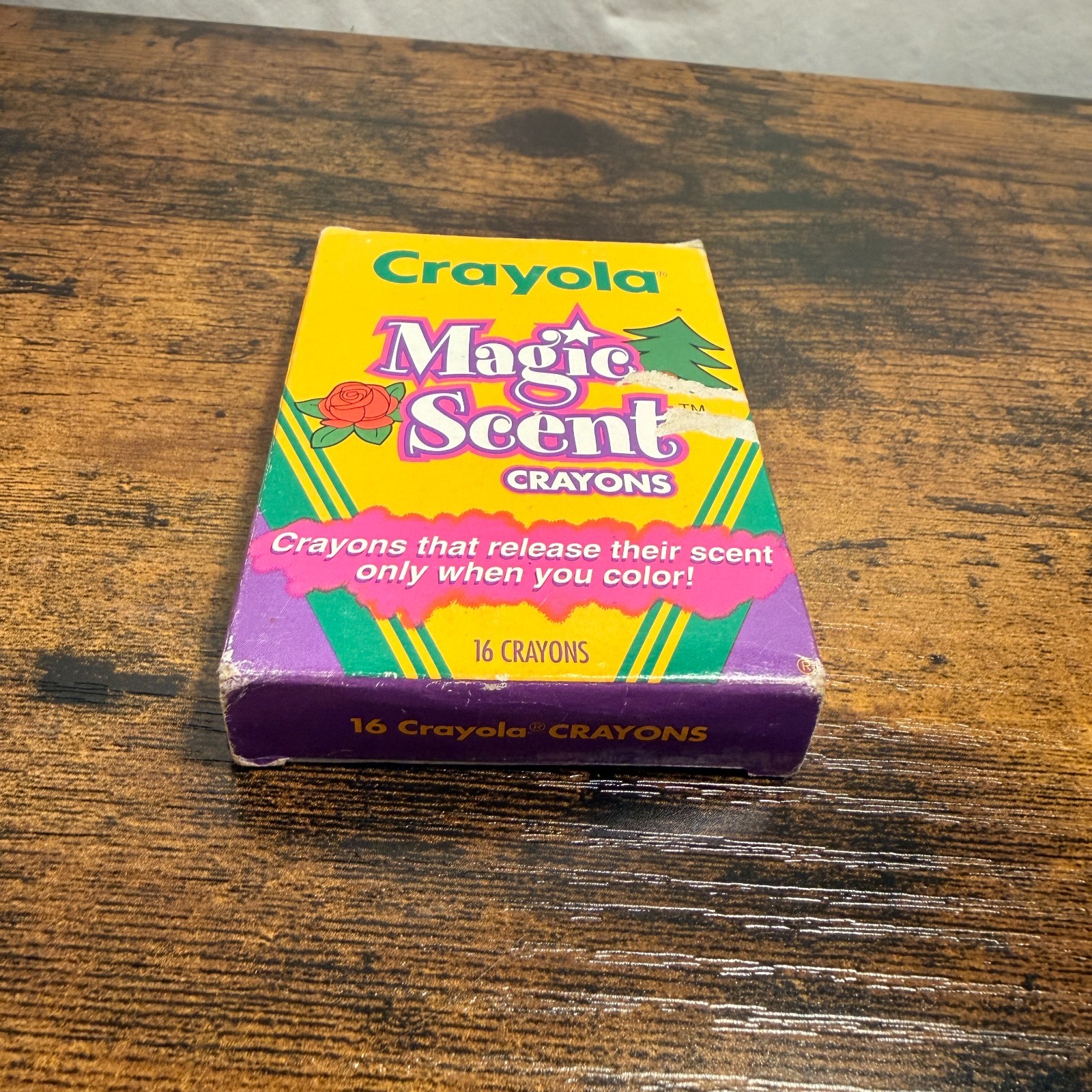 Crayola Magic Scent Crayons 16 ct Vintage 1994 used condition-see description