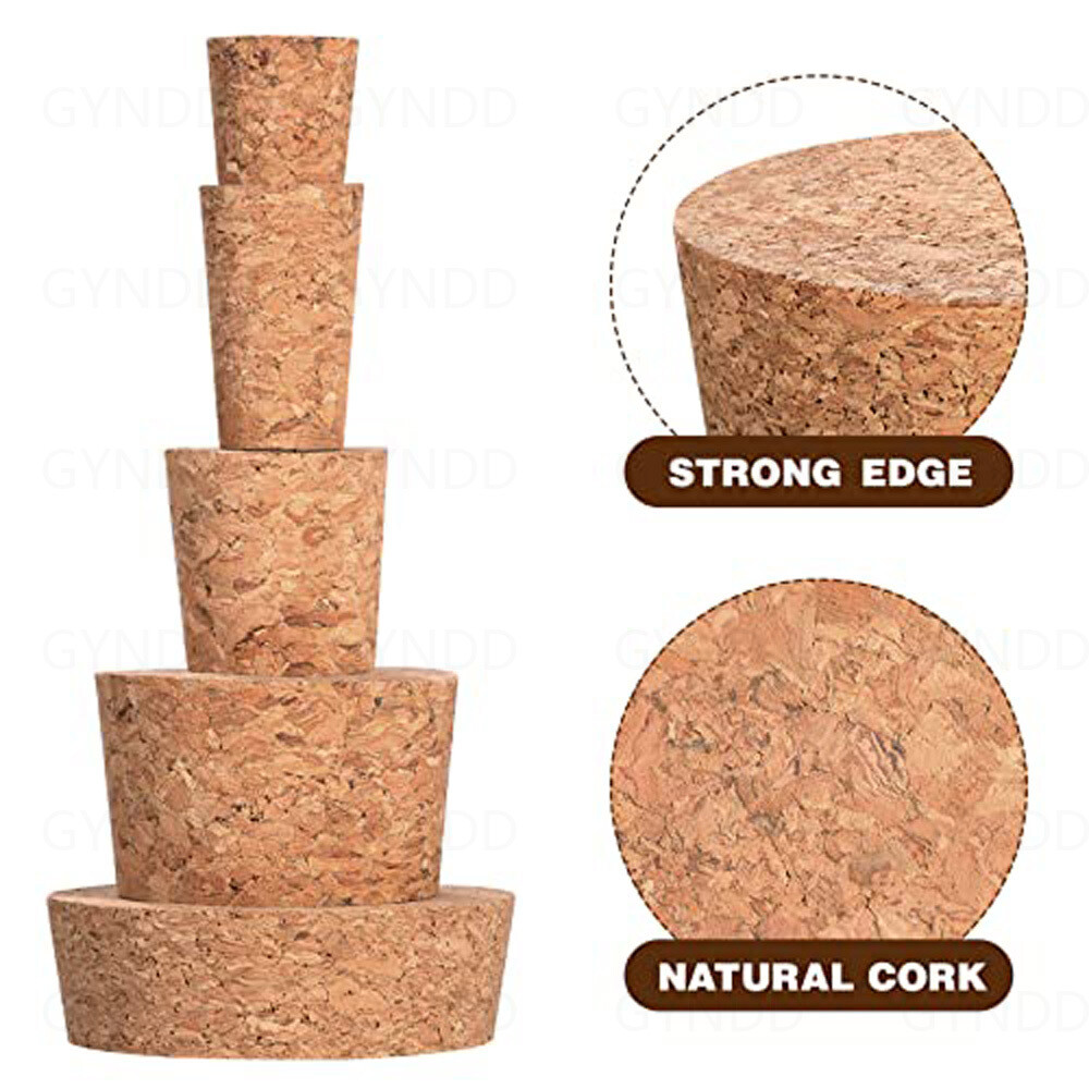 Tapered Cork Plugs Wooden Wine Corks Stoppers Reusable Sealing Stopper All Sizes