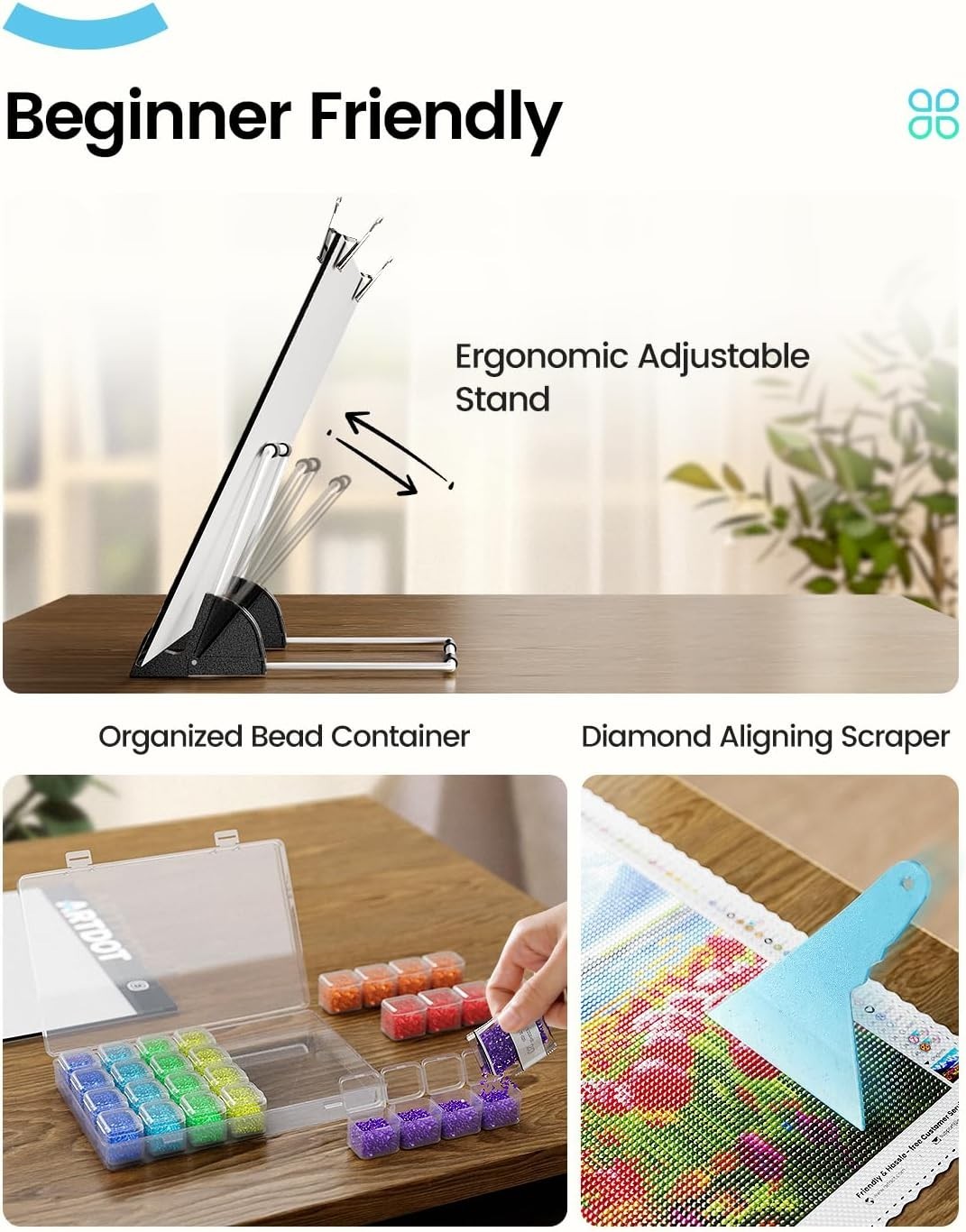 LED Light Pad for Diamond Painting Kits Art Light Board with Adjustable Brigh…