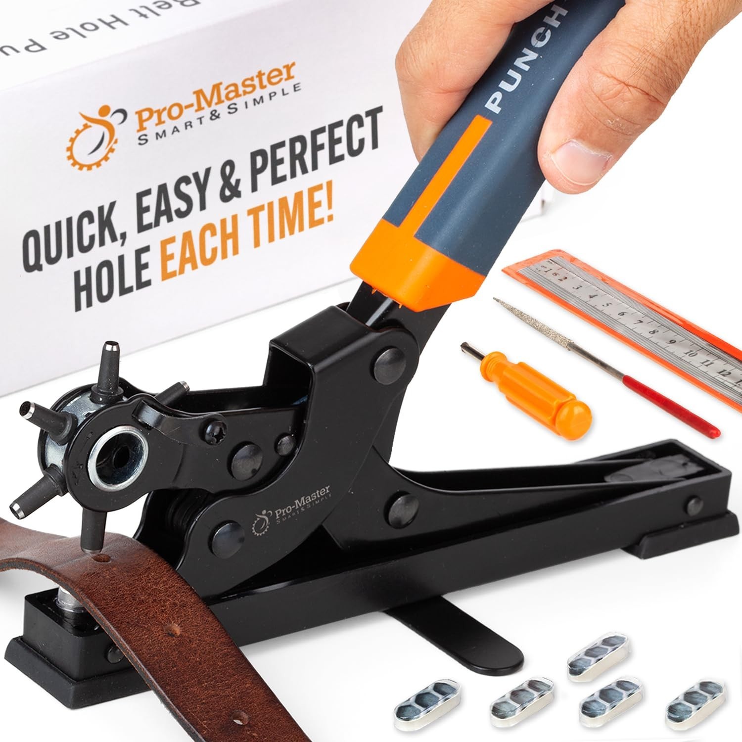 Carbon Steel Leather Punch Tool for Precise Holes in Various Materials