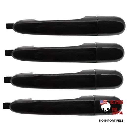 Set of 4 Exterior Door Handles for Kia Sportage 2005-2010, Front and Rear