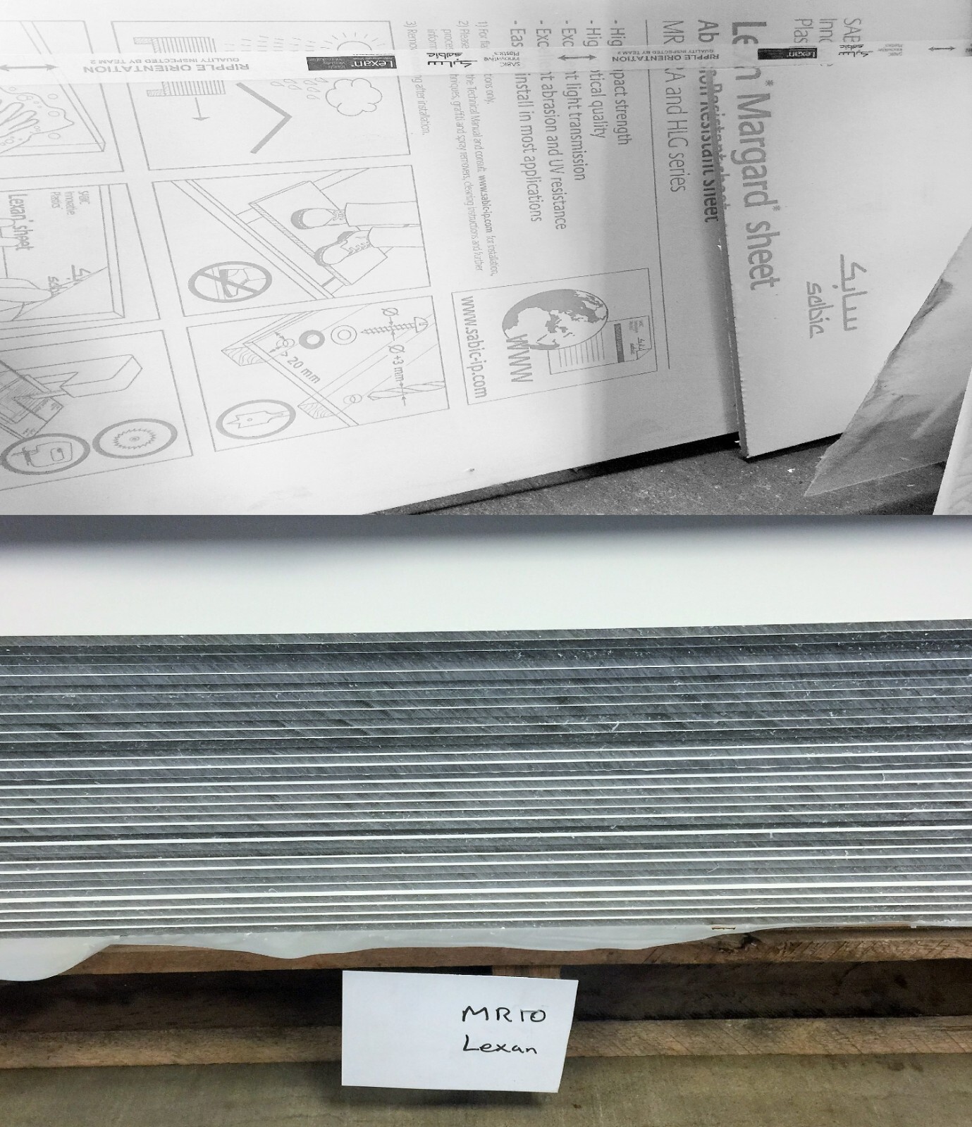 MR-10 Lexan Polycarbonate Clear Sheet UV Plastic Scratch-Free WindShield Margard