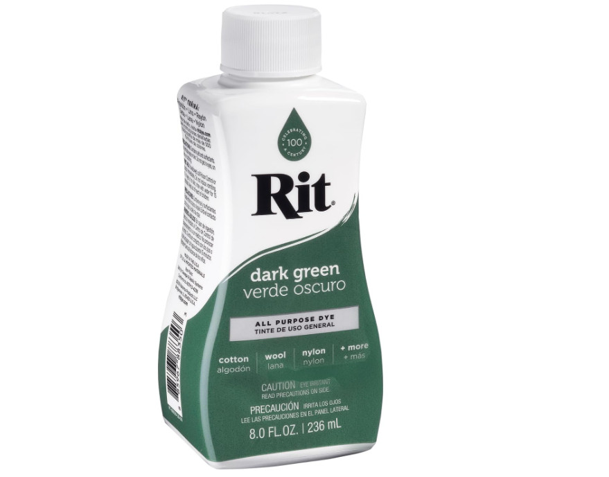 Rit Liquid Fabric Dye, 8-Ounce, Dark Green, 8 Fl Oz (Pack of 1)