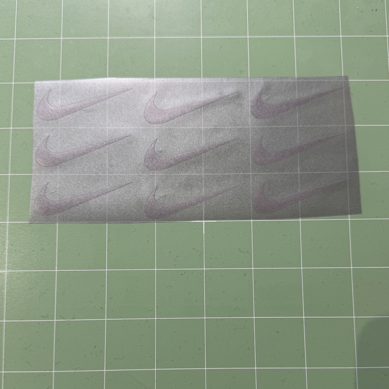 Nike swoosh Heat Transfer 9pcs Iron On Logo Reflective silver/white sports diy