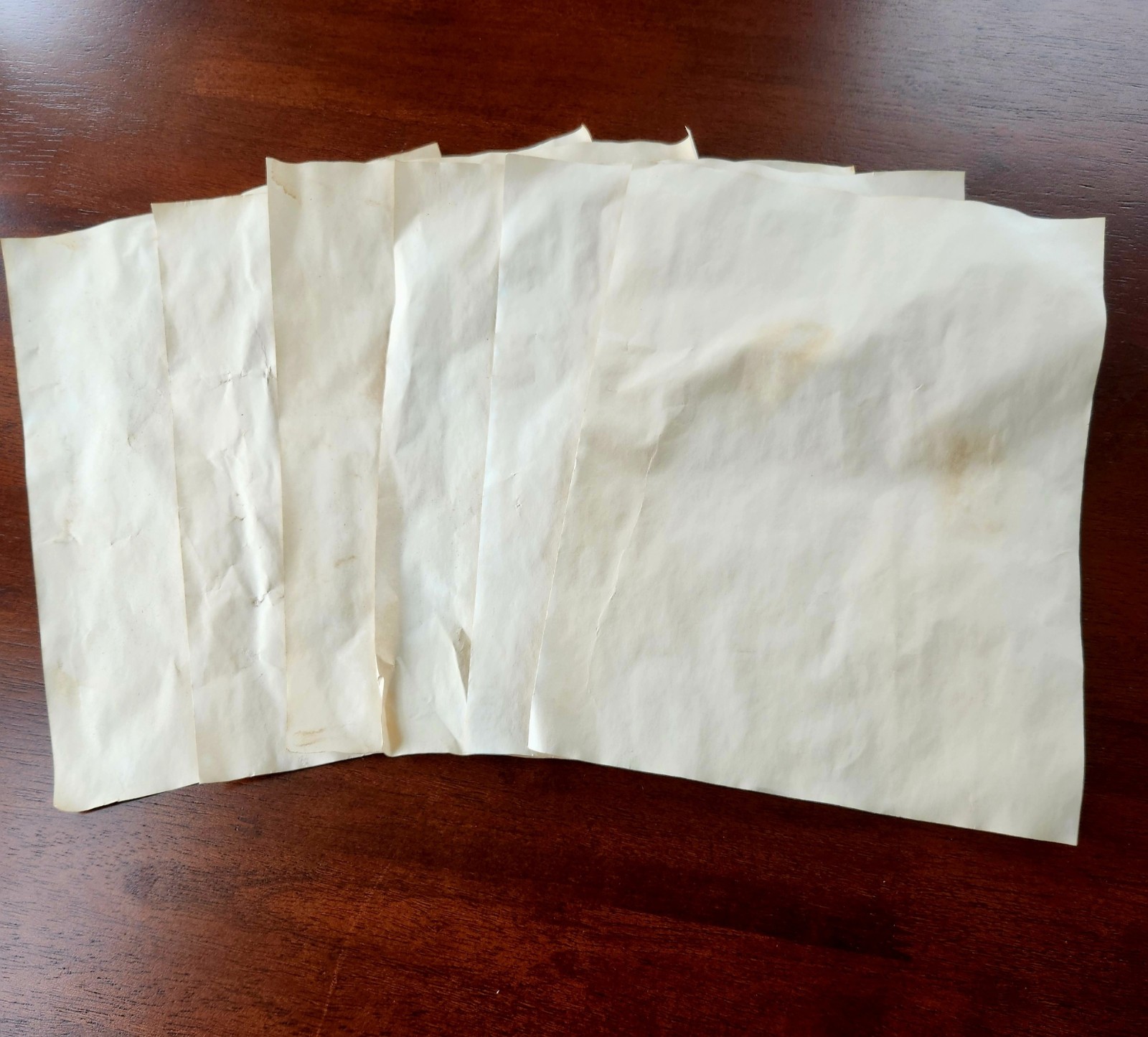 10 sheet bundles of tea stained paper, hand dyed, aged, junk journal, stationary