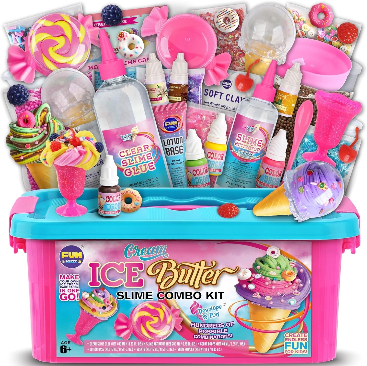 Gift Butter Slime Kit for Girls 10-12, Ice Cream Soft Slime Making Kit Ages …