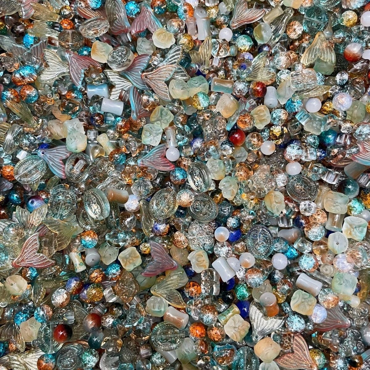 100g Handmade Glass Beads for Jewelry Making – 200 Mixed Styles Assortment