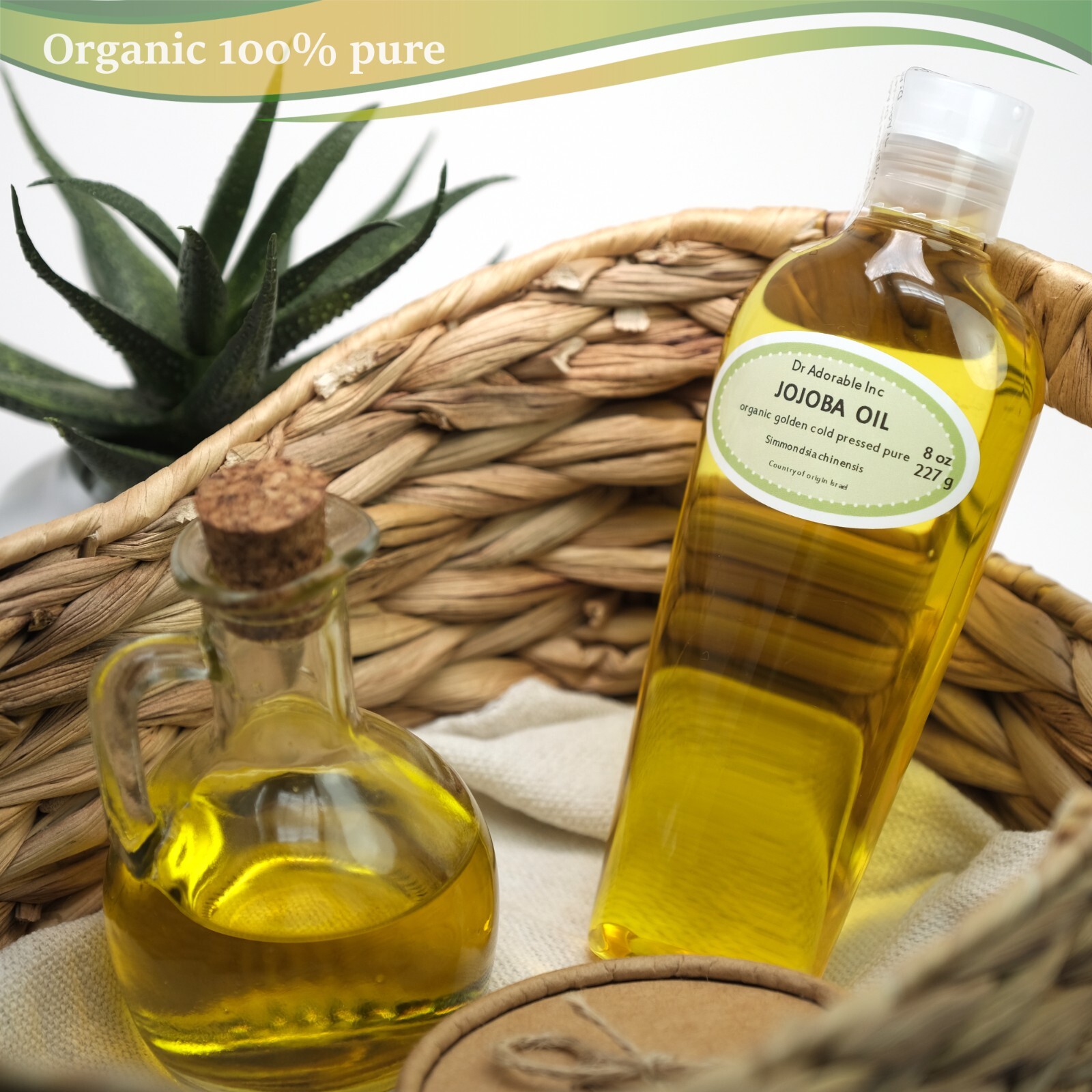 8 Oz Premium Jojoba Oil Unrefined Golden Pure Organic Cold Pressed Best Quality