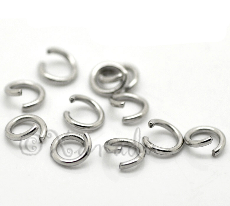 Jump Rings 6mm – 100/200/500 Stainless Steel 18 Gauge 1mm Split Jump Rings F7923