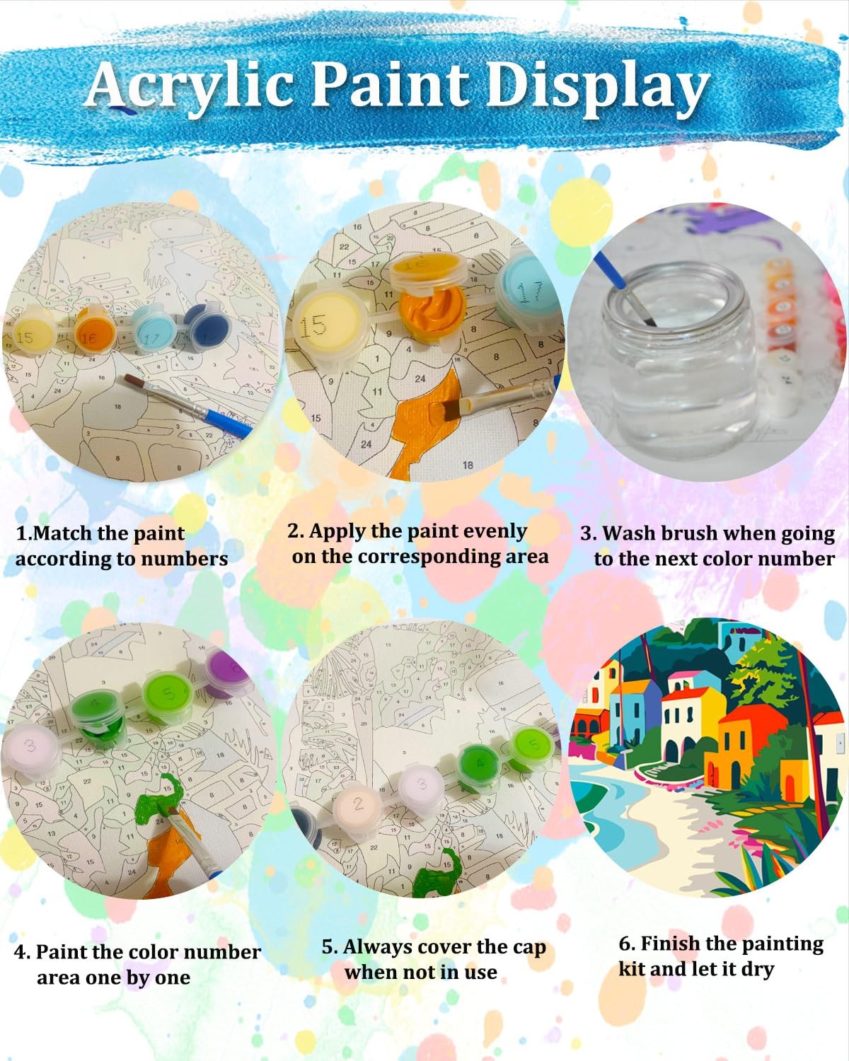 TOCARE Aurora Paint by Numbers Kit for Adults,Aurora Borealis Adult Paint by …