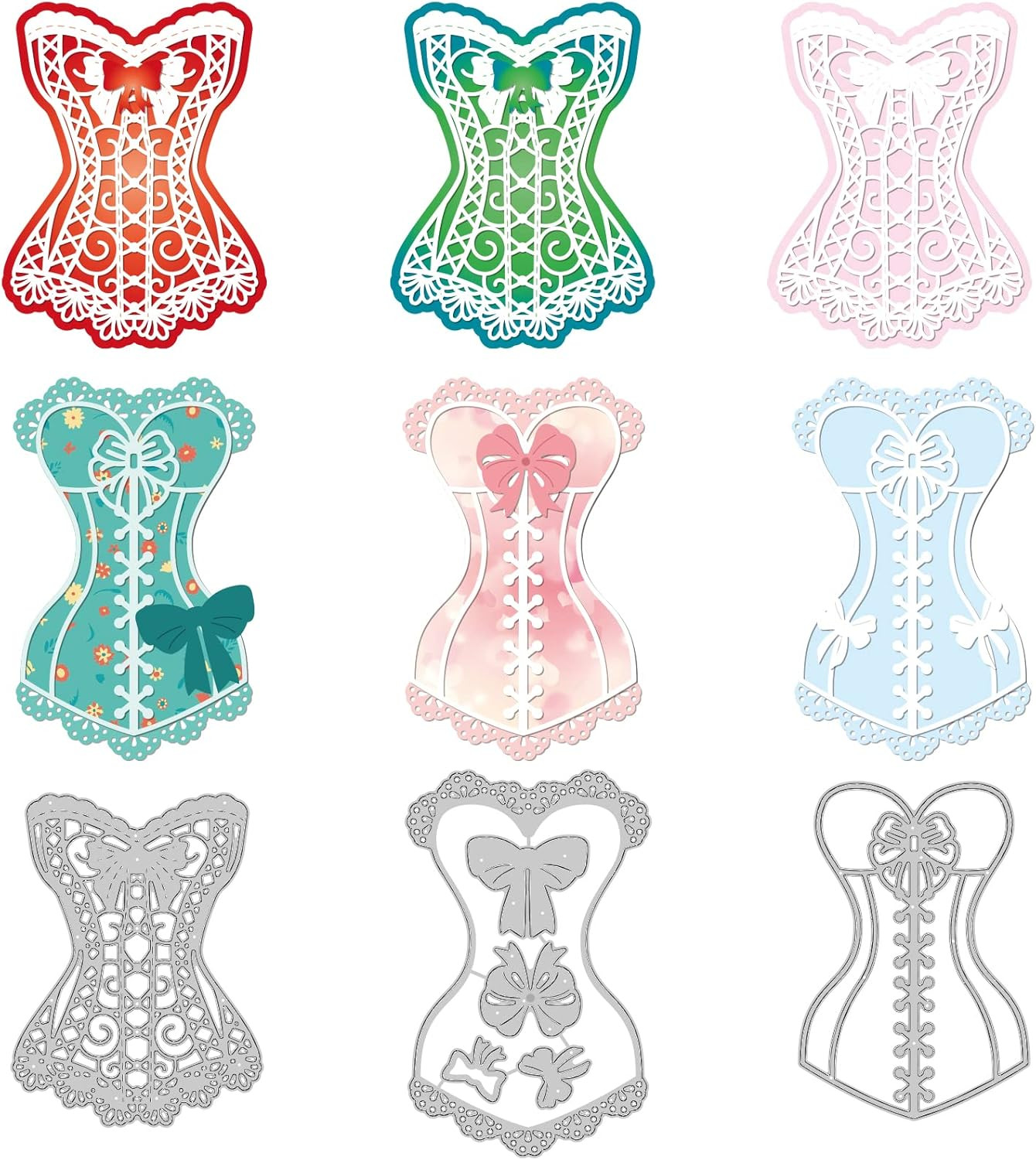 Clothes Pattern Carbon Steel Cutting Dies Stencils, Corset Layering Metal Cut…