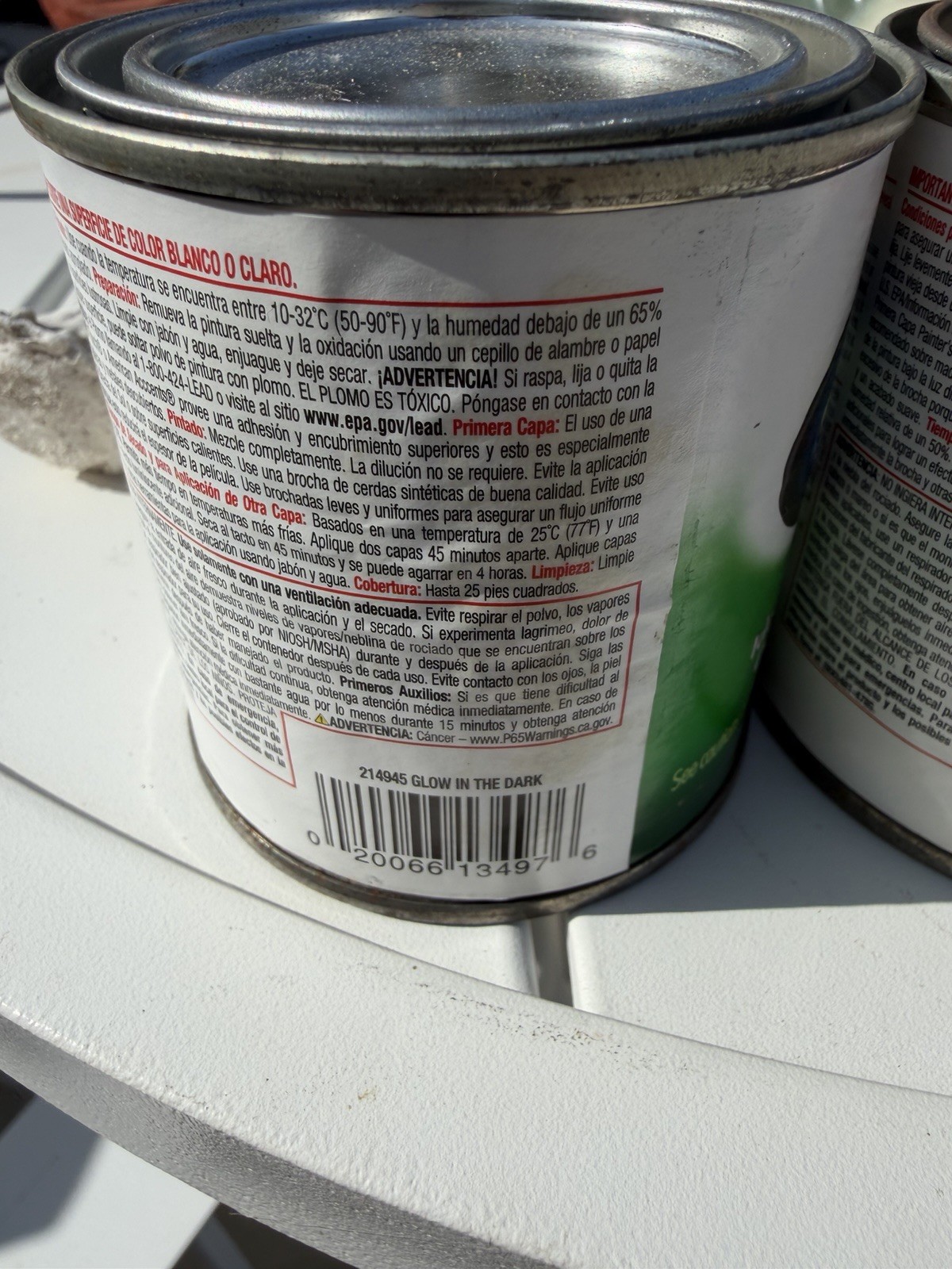 3 Rust-Oleum 214945 Glow in The Dark Brush On Luminous Latex Paint 7oz Halloween