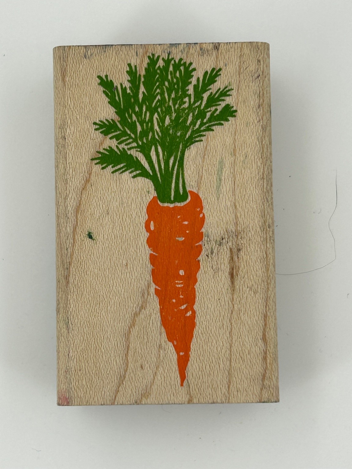 Carrot Wood Rubber Stamp 2.5in x 1.5in Vegetable Garden Craft
