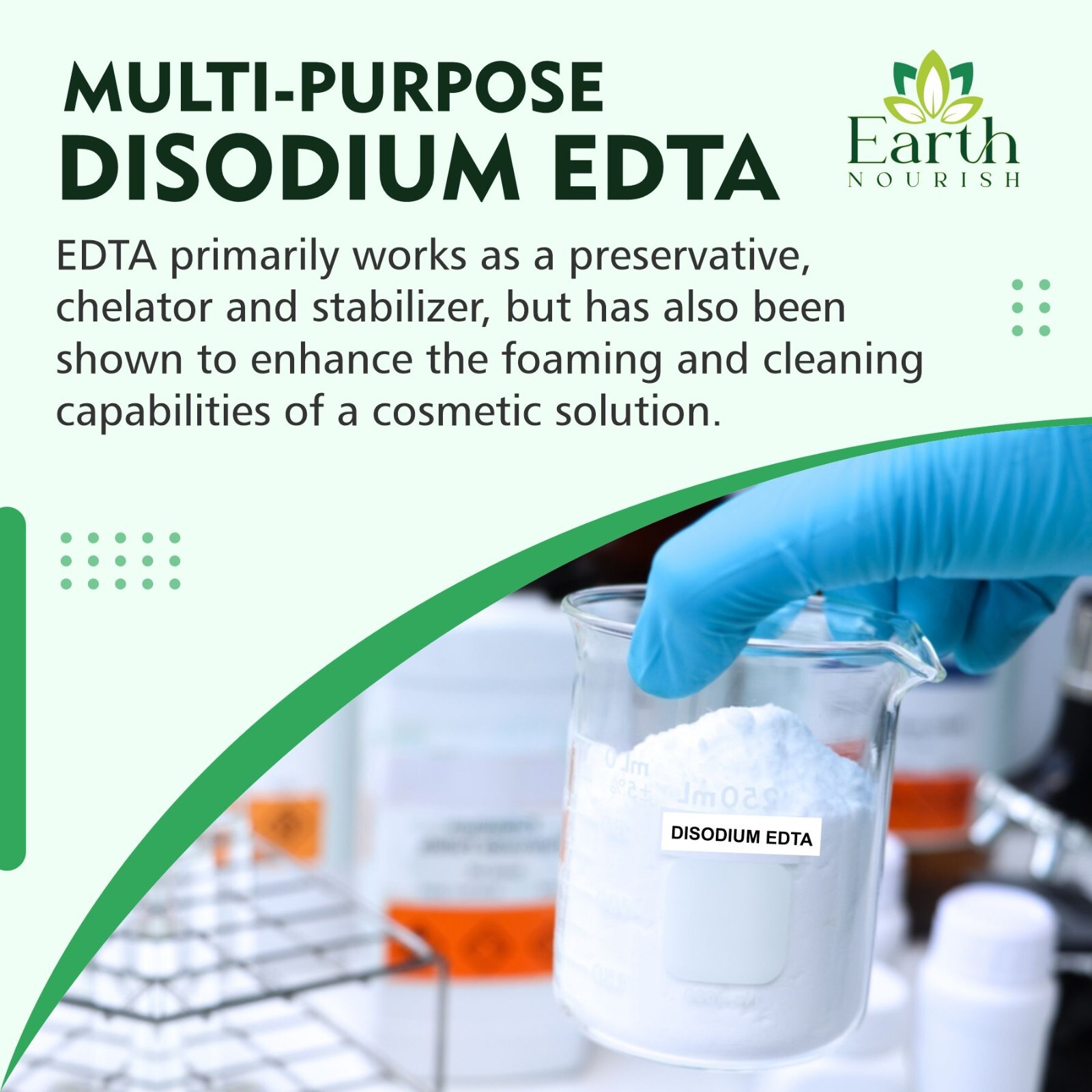 Earth Nourish Disodium EDTA Powder 3.52 Oz / 100g [Pack of 1 – Pack of 4]