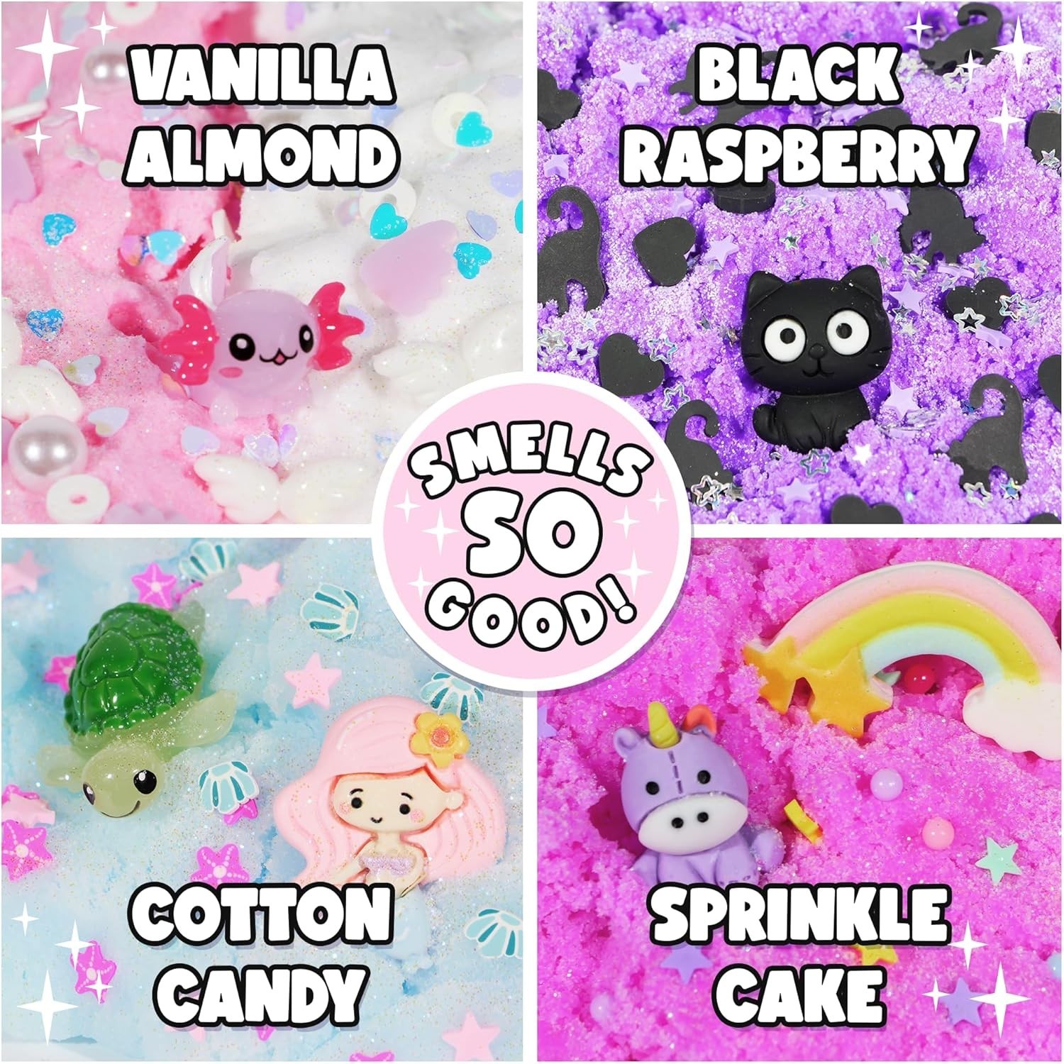 Official Bbies 4-Pack Fantasy Slime: Scented, Non-Toxic, USA Made – Easter Gift