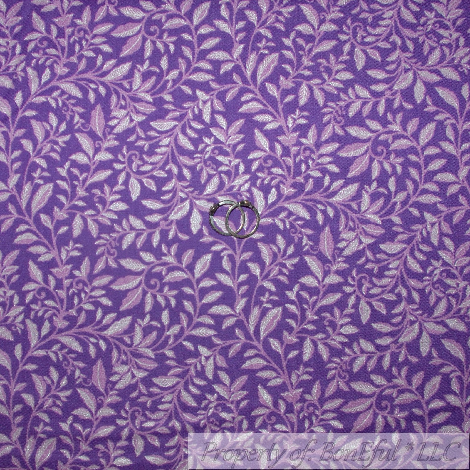 BonEful Fabric FQ Cotton Quilt Pastel Purple Girl White Flower Shabby Chic Mask