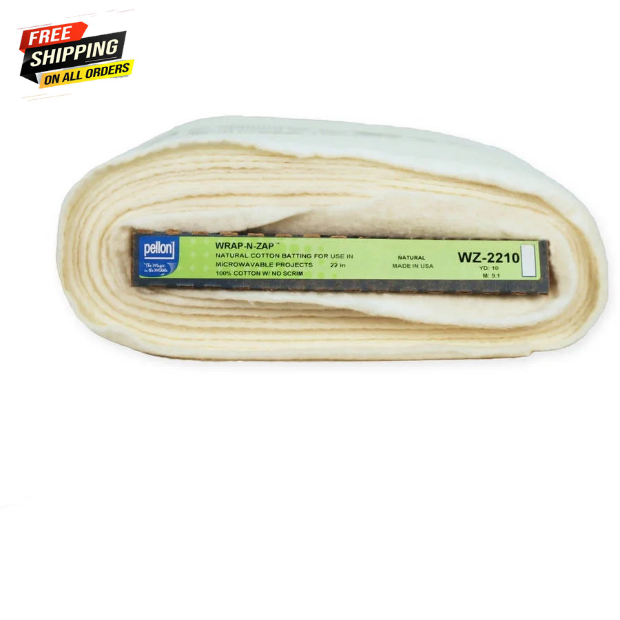Pellon Wrap-N-Zap Quilting Batting, Off-White 22″ X 10 Yards by the Bolt
