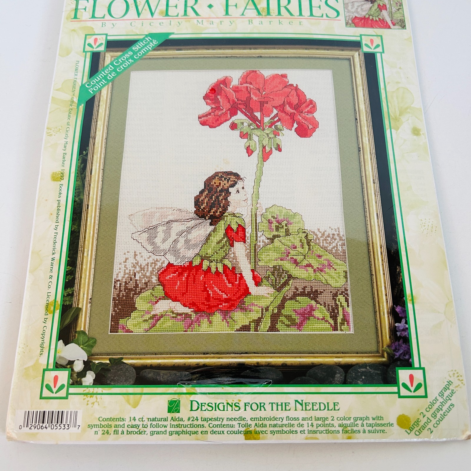 Designs For the Needle Flower Fairies Geranium Counted Cross Stitch Kit 553 NEW