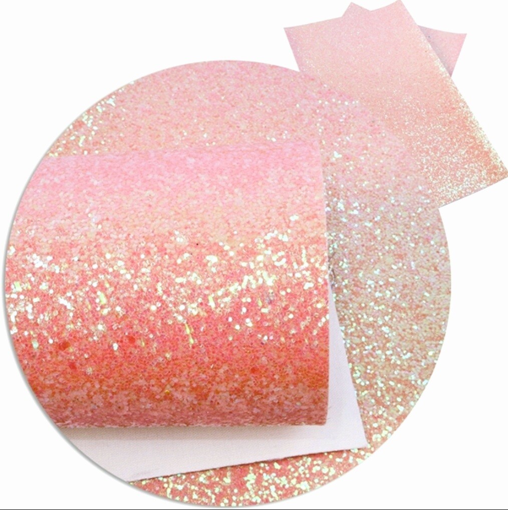 Chunky Glitter Pink FAUX LEATHER CRAFT SHEET 8 X 12″ 1043367 AB coral pink
