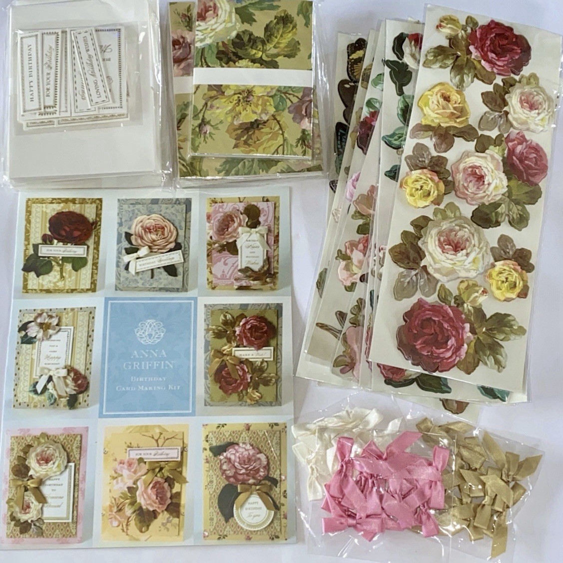 Anna Griffin Birthday Card Making Kit 2011 AG157H Floral New Makes 30 3D Cards