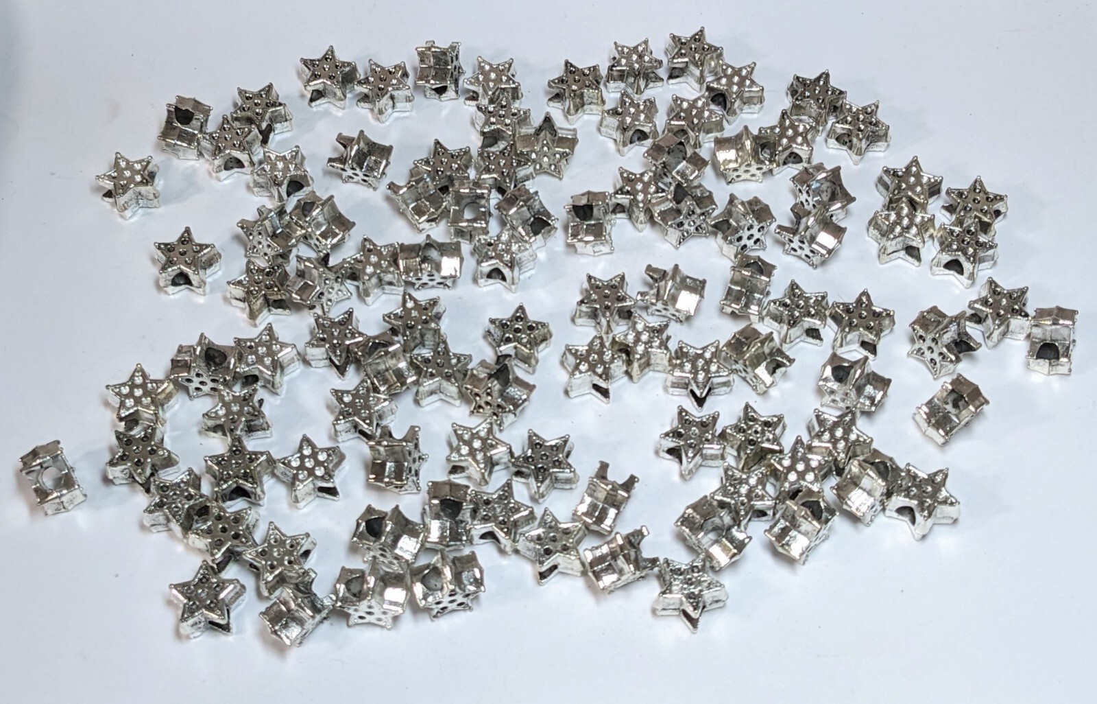 European Charms Star Charms Bead Antique Silver Tone DIY Finding 20 pcs 10x10mm