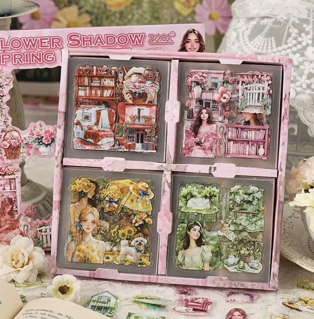 10 Sheets Spring Aesthetic Stickers- 4-5 Stickers Per Sheet- DIY Crafts **