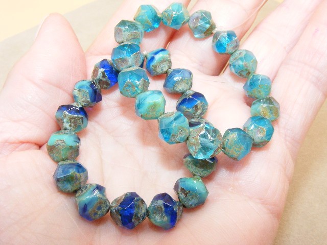 Jewelry Lot / Craft Beads ~ Two (2) Strands of Czech Central Cut Beads (D)