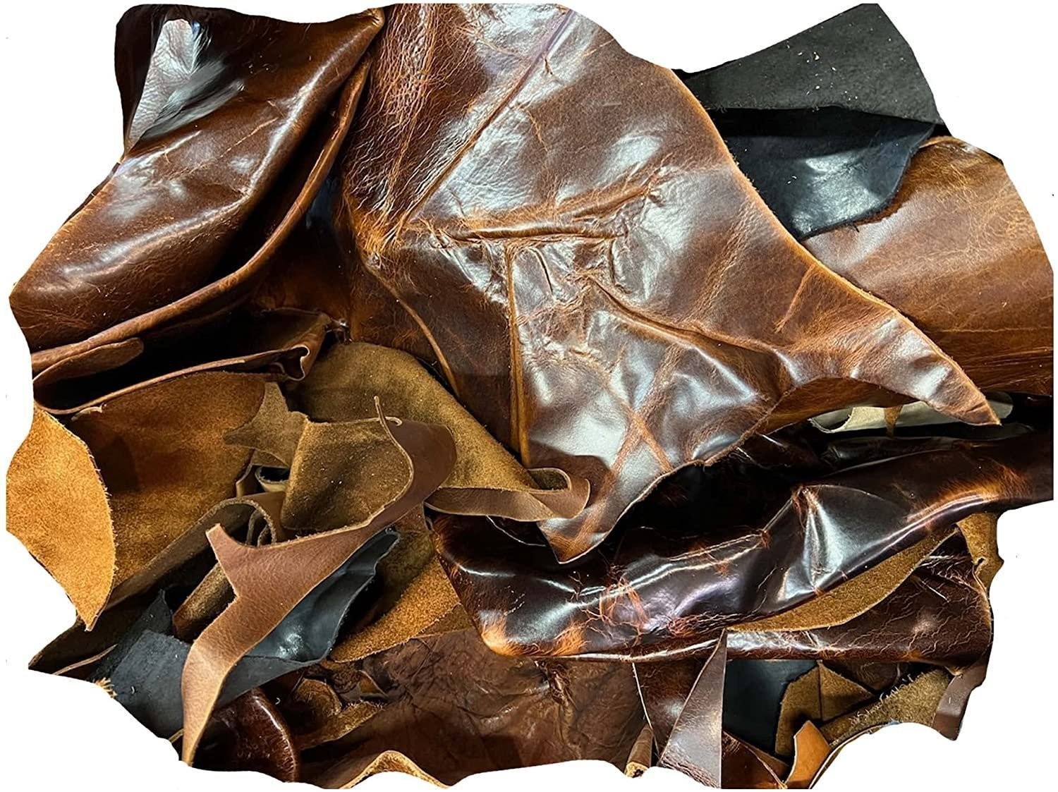ELW Vegetable & OilTanned Leather Scraps 2-15 oz (1.4-6mm) 1-30 lb Sizes