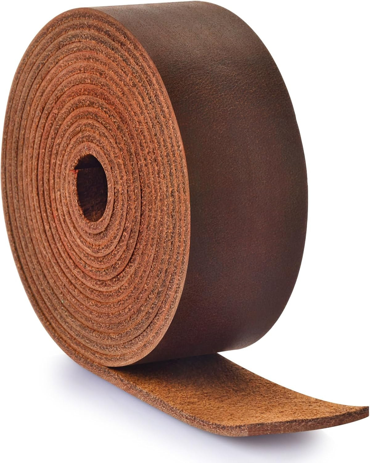 Leather Strap 1 Inches Wide Flat Leather Straps for Crafts, Full Grain Oil Tan L